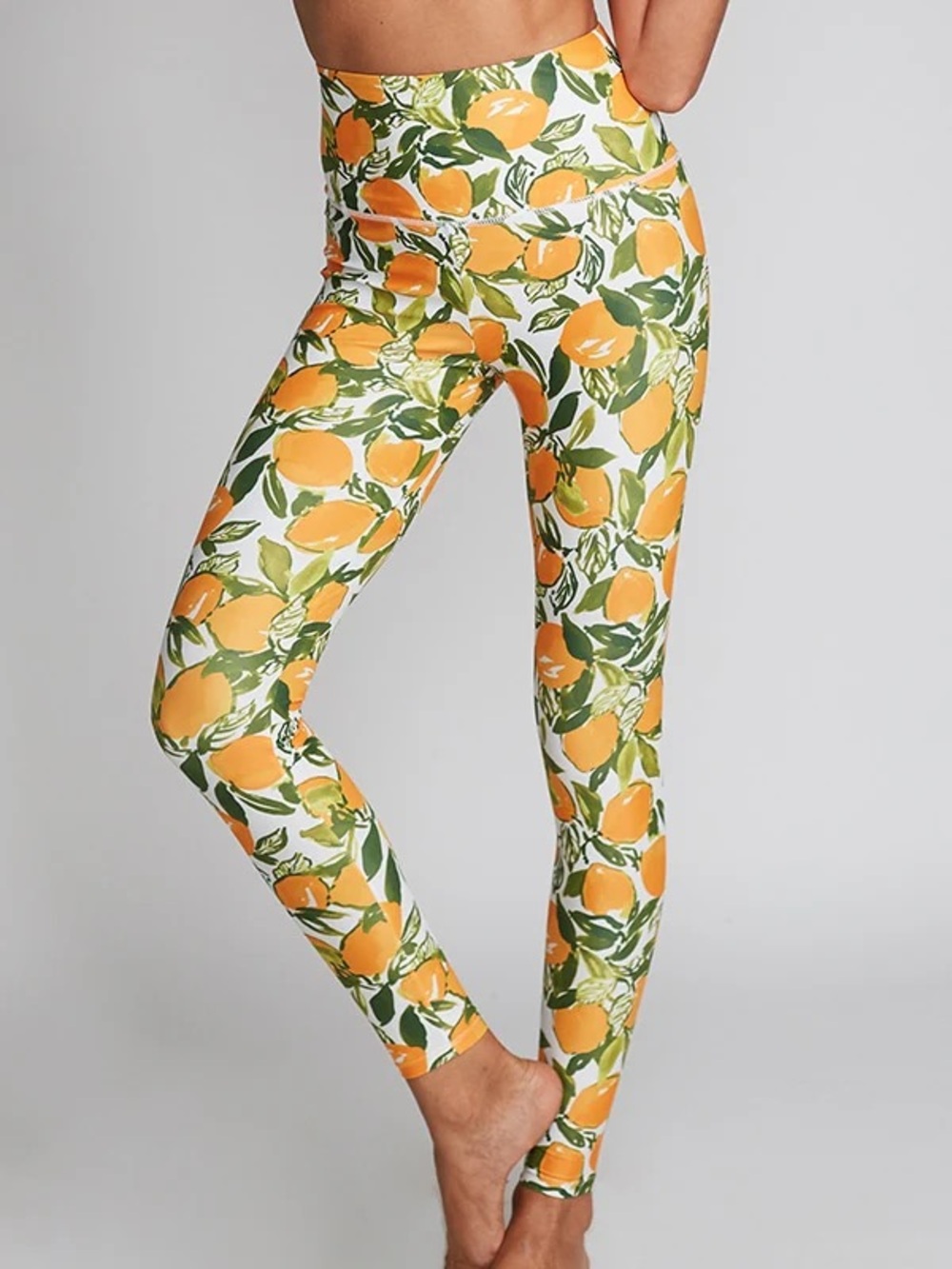 Mott‎ 50 Reese Athletic Swim Leggings - L’Orangerie Orange Print - Small - NWOT